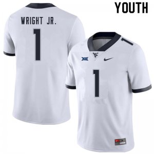 Youth West Virginia Mountaineers NCAA #1 Winston Wright Jr. White Authentic Nike Stitched College Football Jersey RA15F76LY